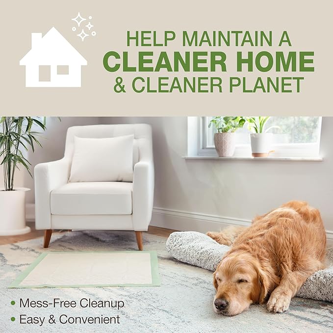 Four Paws Wee-Wee Superior Performance Bamboo Pee Pads for Dogs, Earth Friendly Dog & Puppy Potty Training Pads, Crate Liners, Housebreaking Supplies, 22" x 23" (14 Count)