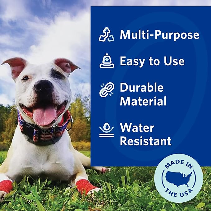 PetFlex Color Pack – Flexible Self-Adhering Elastic Bandage for Wound Care – First Aid Wrap for Small Animals Like Dogs, Cats, and Other Pets - 2 inch, 6 Rolls