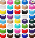 Treela 36 Pcs Self Adherent Bandage 1" X 5 Yard Wrap Breathable Cohesive Bandage Elastic Adhesive Tape for Stretch Athletic Sports Wrist Ankle (Multicolored)
