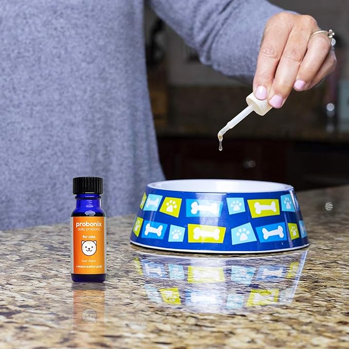 Humarian Probonix Liquid Probiotics for Cats - 8-Strain Cat Probiotic Drops to Fortify Feline Gut Health, Dental Health, Immunity and More - 30-Day Supply - Liver Flavor