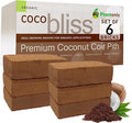 Coco Bliss 650gm Bricks (6-Pack) - Organic Coco Coir for Plants - OMRI-Listed Coco Coir for Garden Soil & Potting Mixes - Coconut Fiber Mixes with Potting Soil for Indoor Plants & Outdoor Plants