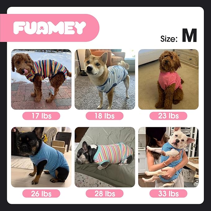 FUAMEY Dog Recovery Suit Male,Dogs Surgery Neuter Suits Puppy Spay Shirts for Female Protect Dog's Skin Anti Licking Abdominal Wounds Doggie Onesie Pet Bodysuit Alternative to Cone Black M