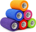 OK TAPE Self Adherent Cohesive Bandages Wrap - 6Packs, 4" x 5 Yards, Non-Woven Self Adhesive Bandage Wrap for Thumb, Finger, Wrist, Ankle, Vet Wrap Bandages Tape (Mixed Colors)