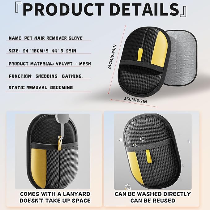 2025 New Pet Hair Removal Glove for Cats & Dogs, Pet Hair Remover Glove(1)