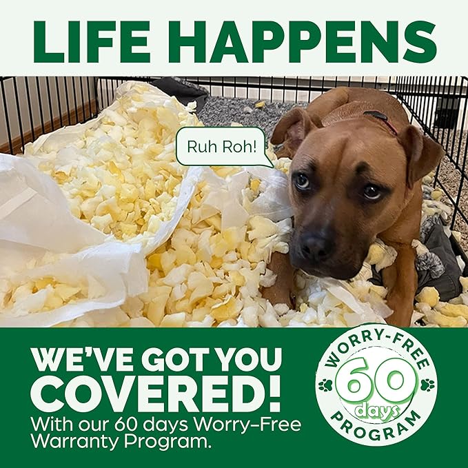 Furhaven Cooling Gel Dog Bed for Large Dogs w/ Removable Bolsters & Washable Cover, For Dogs Up to 125 lbs - Luxe Faux Fur & Performance Linen Sofa - Charcoal, Jumbo Plus/XXL