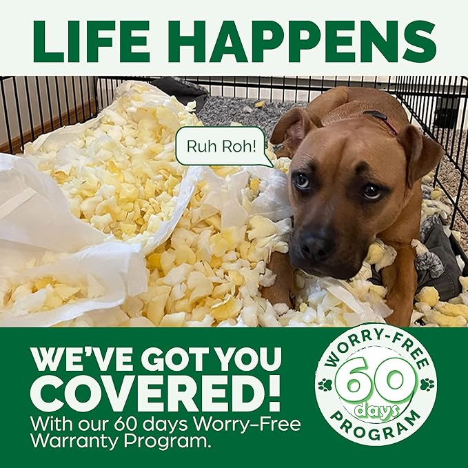 Furhaven Pillow Dog Bed for Large Dogs w/ Removable Bolsters & Washable Cover - Faux Fur & Velvet Sofa - Dark Sage, Jumbo/XL