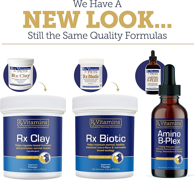 Rx Vitamins Essentials for Dogs - Daily Vitamins & Minerals - with Blue Spirulina, Kelp Powder, and Milk Thistle - Complete Canine Vitamins and Essential Minerals Powder - 8 oz