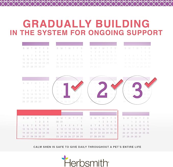 Herbsmith Calm Shen – Herbal Blend for Dogs & Cats – Natural Anxiety Remedy for Dogs & Cats – Feline and Canine Calming Supplement – 500g Powder