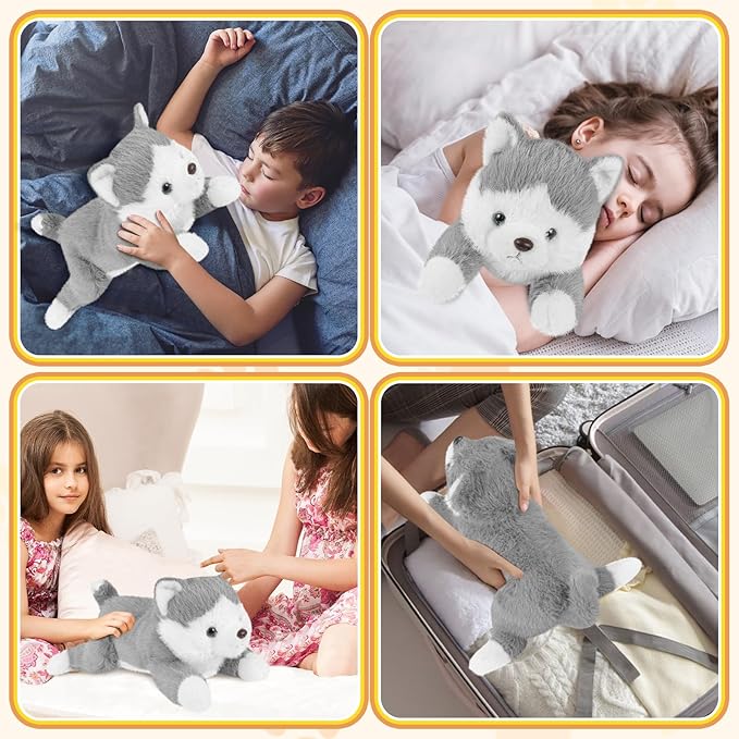 19Inch 3 Pounds Dog Weighted Stuffed Animals, Cute Realistic Puppy Stuffed Animal, Sensory Comfort Plush Throw Pillow Toy, Dog Plush Gift for Adults Kids Youth