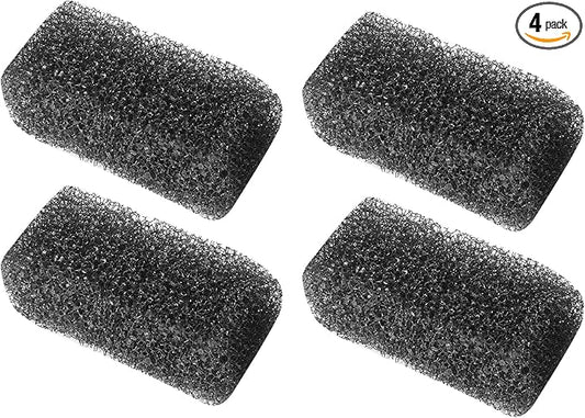 FEDOUR 4PCS Replacement Aquarium Biochemical Sponge for 4W Aquarium Filter, Aquarium Filter Sponges for Replacement (Sponge 4pcs for 4W)