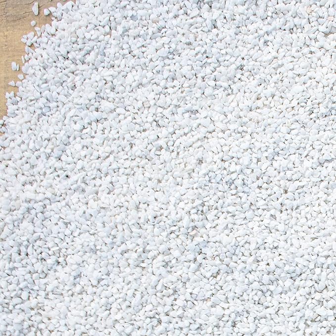 18lb White Cactus Pea Gravel Rocks,1/4 Inch Pebbles for Indoor Plants, Natural Succulent Rock and River Rocks Decorative for Aquariums, Vases, Outdoor Gardening, Top Dressing for Potted Plants