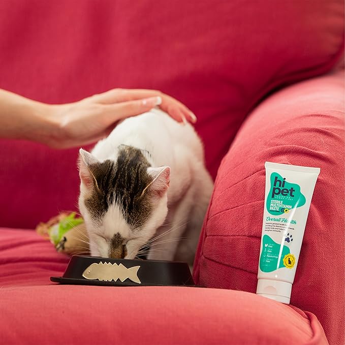 Hi Pet Multivitamin Cat Malt, Cat Treats Lickable, Supports Immune System, Metabolism, Dental Health, Weight Control, Iron for Cats, 2.65 Oz (Pack of 3)