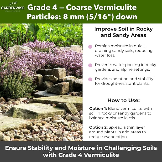 Organic Coarse Vermiculite for Indoor Gardening Plants and Mushrooms – Enhances Soil Aeration, Seed Germination, Rooting Cuttings – Small Packages and Bulk (Vermiculite Grade 4 – Coarse, 20 quarts)