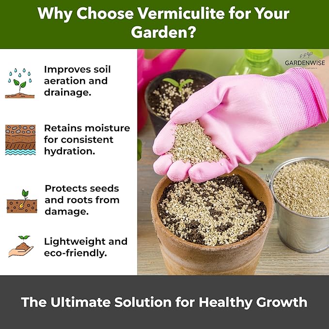 Organic Superfine Vermiculite for Indoor Gardening Plants and Mushrooms – Enhances Soil Aeration, Seed Germination, Rooting Cuttings – Small Packages and Bulk (Vermiculite Grade 1 - Superfine, 5 qt)