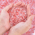 0.5 Lb/230g Watermelon Red Crushed Stone Crystal Chips Bulk, Tumbled Healing Crystal Chips Natural Gemstones Crushed Stones Decorative Vase Fillers Aquarium Gravel Rocks, 5-7mm