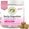 Wholistic Pet Organics: Probiotic Chews for Dogs Digestive Health - 60 Count - Dog Probiotics and Digestive Enzymes - Support Gut Health Immune Supplement Prevents Dog Digestive Problems