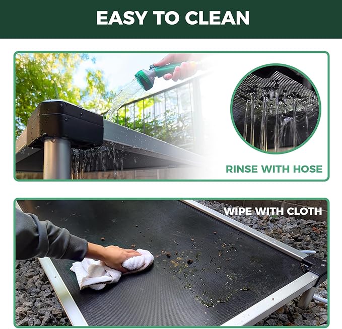 FXW TitanNest Chew-Proof Elevated Dog Bed, Raised Cot for Indoor/Outdoor/Camping Use, Durable & Waterproof Cooling Pet Bed for Medium Dogs, 42.0" L x 27.0" W x 5.0" H, Black