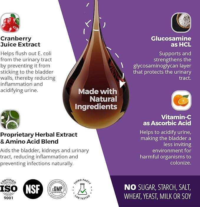 Cat & Dog Urinary Tract Treatment, Bladder & Kidney Support for Dogs and Cats, Powerful Yet Gentle Pet Care, with Liquid Cranberry & Glucosamine, Chicken Flavor, 6 oz Bottle, 1 Pack