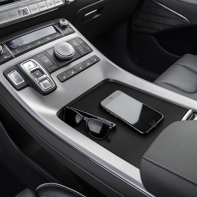 Upgraded 10” x 15” Grips Non-Adhesive Anti-Slip Mat, Black Multi-Purpose Dual-Sided Non-Slip Pad for Desks & Surfaces, Desk Mat, Drawer Liner, Laptop Pad