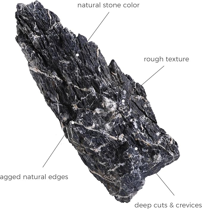 14-16 Inches Natural Seiryu Stone 2 PCS Ultra Large Aquarium Rocks for Aquascaping, Aquarium Landscaping, Terrariums, Fish Tank Decoration, Vivariums, Paludarium, Amphibian Enclosures