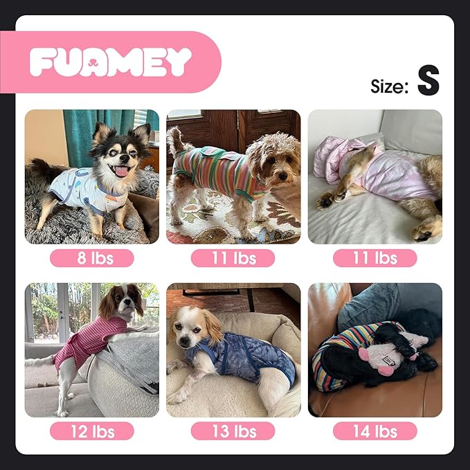 FUAMEY Recovery Suit for Dogs After Surgery,Soft Breathable Dog Bodysuit E-Collar & Cone Alternative Surgical Suit,Male Female Dog Neuter Spay Suits Anti Licking Wounds Onesie Purple Leopard S