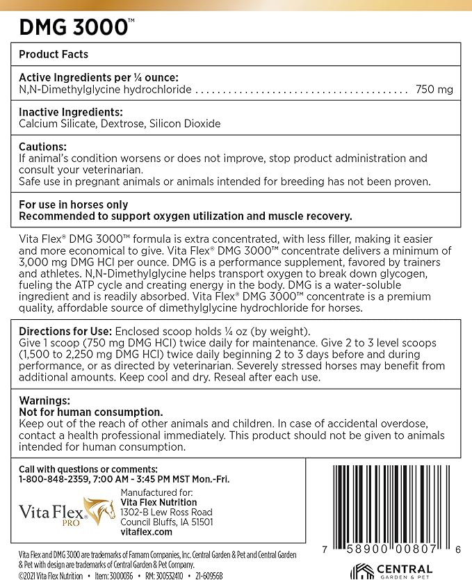 Pro DMG 3000 Horse DMG Concentrate, 4 Pounds, 128-Day Supply