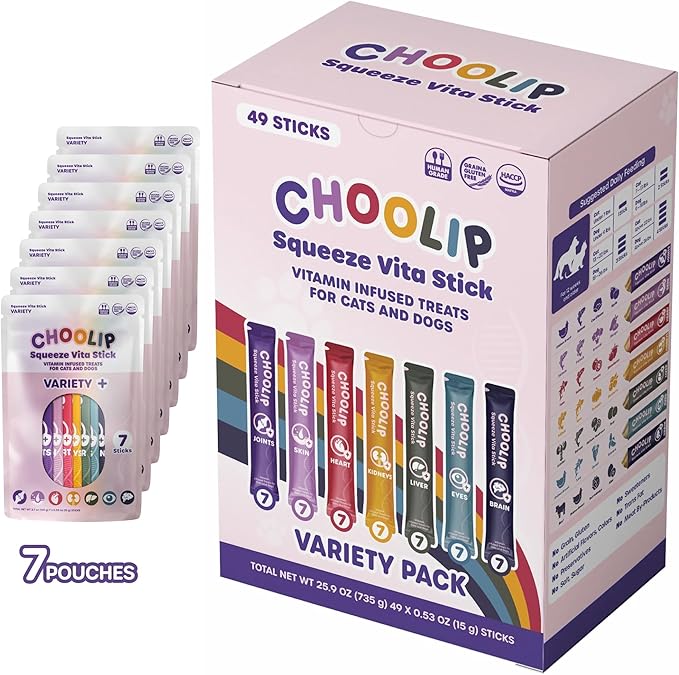 Bundle | Berry Good Milk 10pk Vitamin-Infused + 49 Variety Squeeze Vita Sticks with Essential multivitamins [Both Products are for Cats & Dogs of All Life Stages]