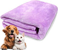 Extra Large Dog Towel Soft Absorbent Bath Pet Towels for Drying Dogs, Elastic Terry Microfiber Soft Towel, Machine Washable, Quick Dry, Multipurpose (L, XL, 2XL) (Purple, XL)