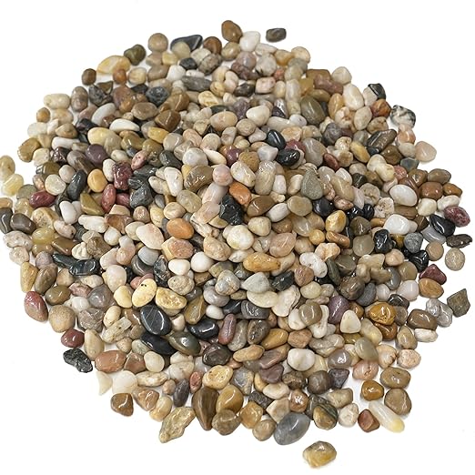 10 lbs Pebbles for Indoor Plants, Vase, Succulent, 3/8" Gravel for Plants, Pots Indoor, Bamboo Rocks for Bamboo Plants, Decorative Small River Rock, Highly Polished
