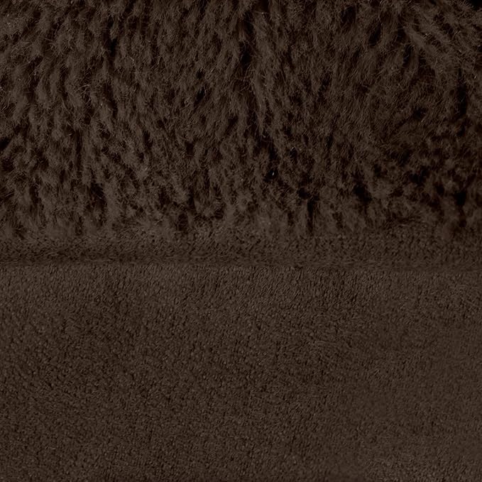 Furhaven Orthopedic Dog Bed for Large Dogs w/ Removable Bolsters & Washable Cover, For Dogs Up to 125 lbs - Plush & Suede Sofa - Espresso, Jumbo Plus/XXL