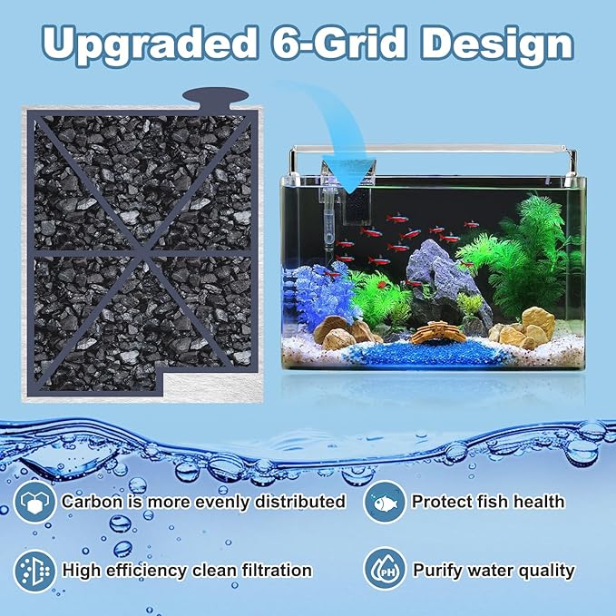 10 Pack Replacement Filter Cartridges Large for Aqueon,Large Filter Compatible with Aqueon QuietFlow Power LED PRO & Power Filter&E Internal Size 40 Canister