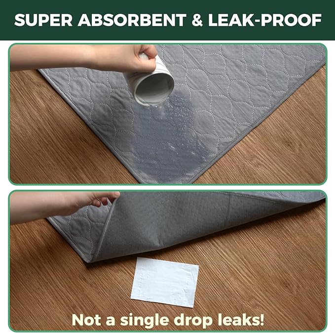 FXW Washable Pee Pads for Dogs, Puppy Pads with Super Absorbent, Specifically Designed for FXW Rollick/Homeplus 32inch 8 Panels Dog Playpen, 71" Square, Gray, 1 Pack