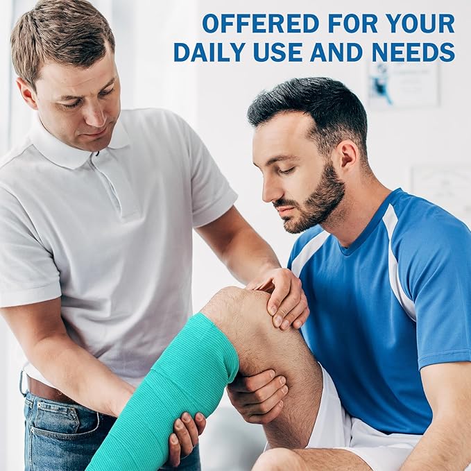 Treela 36 Pcs Self Adherent Bandage 4" X 5 Yard Wrap Breathable Cohesive Bandage Elastic Adhesive Tape for Stretch Athletic Sports Wrist Ankle(Classic Color)