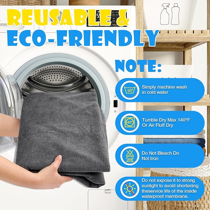 2 Pack Extra Large Washable Pee Pads for Dogs 72"x72" Reusable Dog Mat for Floor Non-Slip Waterproof Pee Pads for Dogs Fast Absorbent Pet Whelping Pads Puppy Playpen Mat for Incontinence, Housebreak