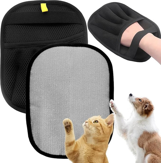 2 PCS Pet Hair Remover Glove Reusable cat and Dog Hair Remover Static dehairing Gloves for Sofas, Furniture, Carpets, car Seats, pet Grooming cat and Dog dehairing Tools