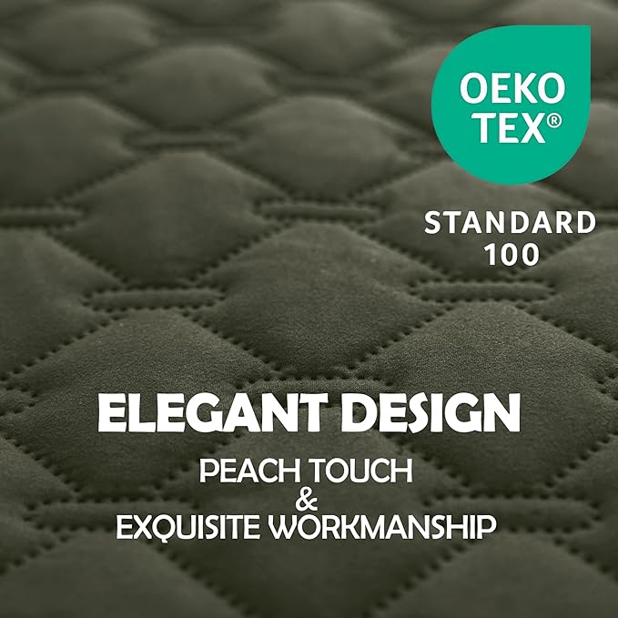 gogobunny 100% Double Sided Waterproof Dog Blanket Soft Pet Bed Cover Reversible Protect Furniture Couch Sofa Car for Puppy Large Dog Cat (Dark Olive/Light Olive, 30x90 Inch (Pack of 1))