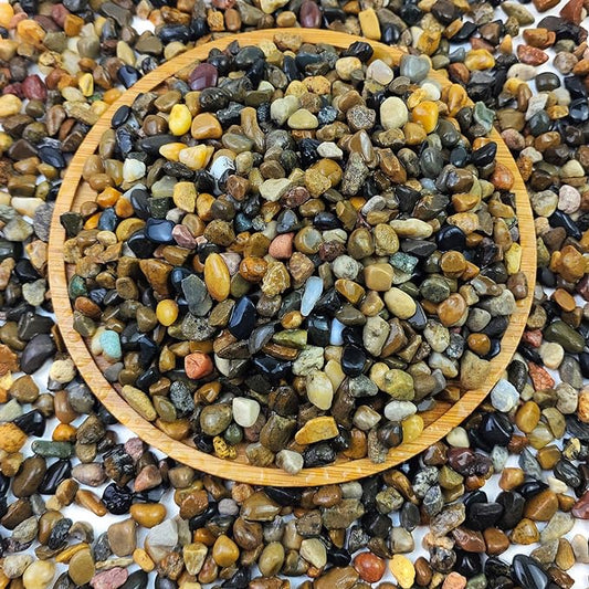 2lbs Fish Tank Rocks, 1/4 Inch Pea Gravel for Fish Tank, Decorative River Rocks for Aquarium Succulent Cactus Plant Vase Fillers Soil Cover and Outdoor Landscaping Stones