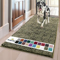 Muddy Mat® Original Dog Door Mat for Muddy Paws, Super Absorbent Microfiber, Non-Slip Washable Pet Rug, Quick Dry Chenille Entryway Carpet, Machine Washable Indoor Outdoor mat, Army Green 35"x60"