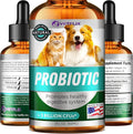 Premium Probiotics for Dogs, Cats - Digestive Enzymes & Prebiotics Supplement - Helps to Relieve Diarrhea, Vomiting, Upset Stomach, Gas, Constipation & Bad Breath - Supports Digestive System - 2 Fl Oz