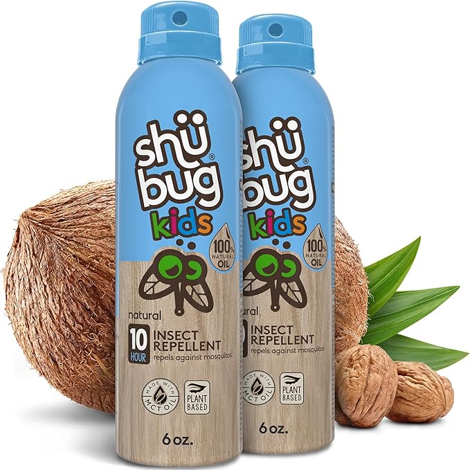 [2 Count] - Mosquito Repellent Spray - Plant Based Active Insect Protection, DEET-Free, Long-Lasting 10-12 Hour Protection - 6oz