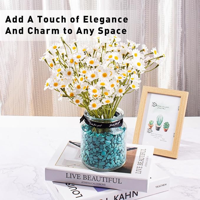 0.5 Lb/230g Blue Howlite Turquoise Crushed Stone Crystal Chips Bulk, Aquarium Gravel Rocks Polished Tumbled Stones Marble for Vases Filler, Garden and Fish Tank Decoration - 7-9mm