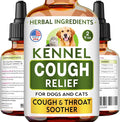 Kennel Cough Herbal Drops for Dogs & Cats - Cough Relief - Throat Soother - Dry and Wet Pet Cough - Made in US - 2 Fl Oz