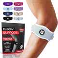 Sleeve Stars Tennis Elbow Brace for Women - Adjustable Tennis Elbow Strap, Golfers Elbow Brace for Men, Counterforce Brace for Tendonitis Relief, Fits 9"-23" (Single/Mint Green)