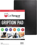 CatTongue Grips Non-Adhesive Anti-Slip Mat - Multi-Purpose Non-Slip Pad for Countertops, Desks, Tables & Workspaces - Ideal Desk Mat, Drawer Liner, Laptop Pad & More (Black, 8” x 12”)