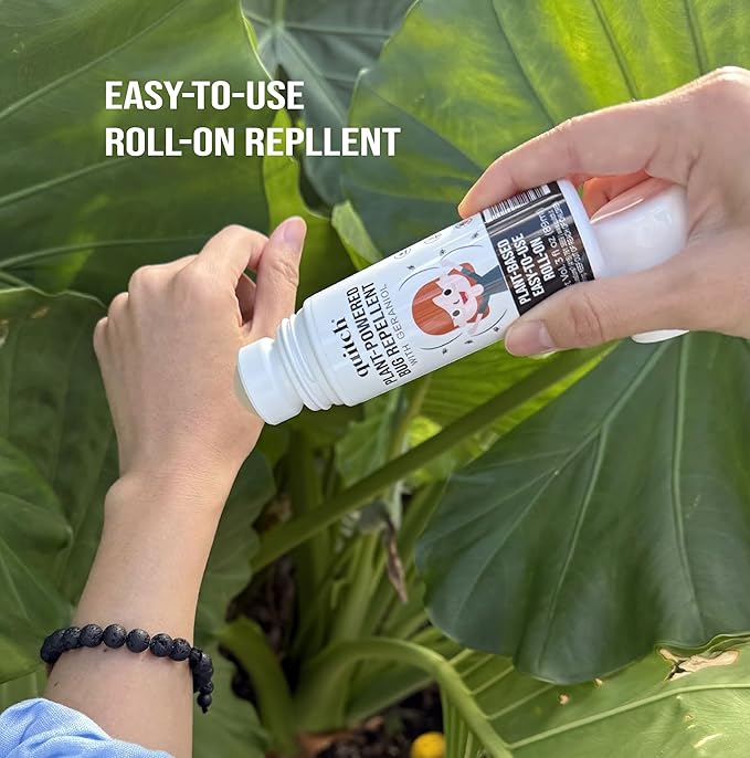 Quitch Mosquito Bug Repellent Roll On, Bug Spray for Kids Insect Repellent Travel Size, DEET-Free Vacation Essentials Travel Bug Spray, Natural Bug Repellent Wipes Alternative for People, Citronella