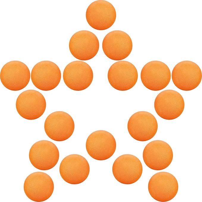 Frienda 24 Pieces Refill Balls Soft Orange Foam Balls Refills Approx 1. 1 Inch in Diameter, Soft Small Light Cat Ball Toys