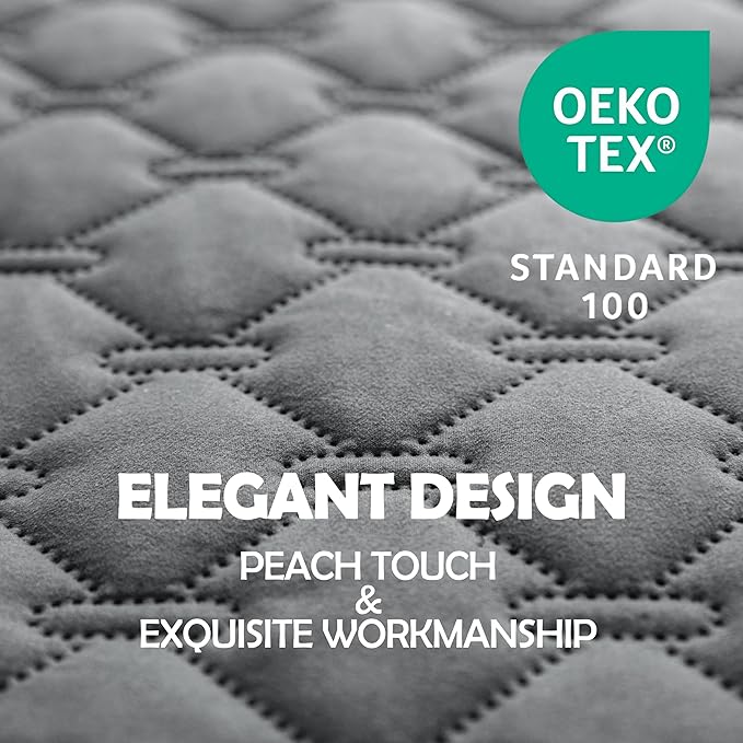 gogobunny 3X Stronger Waterproof Pet Blanket, Scratch Proof Furniture Protector for Dogs Cats, Reversible Cover 52x82 Inch, Dark Grey/Light Grey