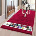 Muddy Mat® Original Dog Door Mat for Muddy Paws, Super Absorbent Microfiber, Non-Slip Washable Pet Rug, Quick Dry Chenille Entryway Carpet, Machine Washable Indoor Outdoor mat, Maroon 35"x60"