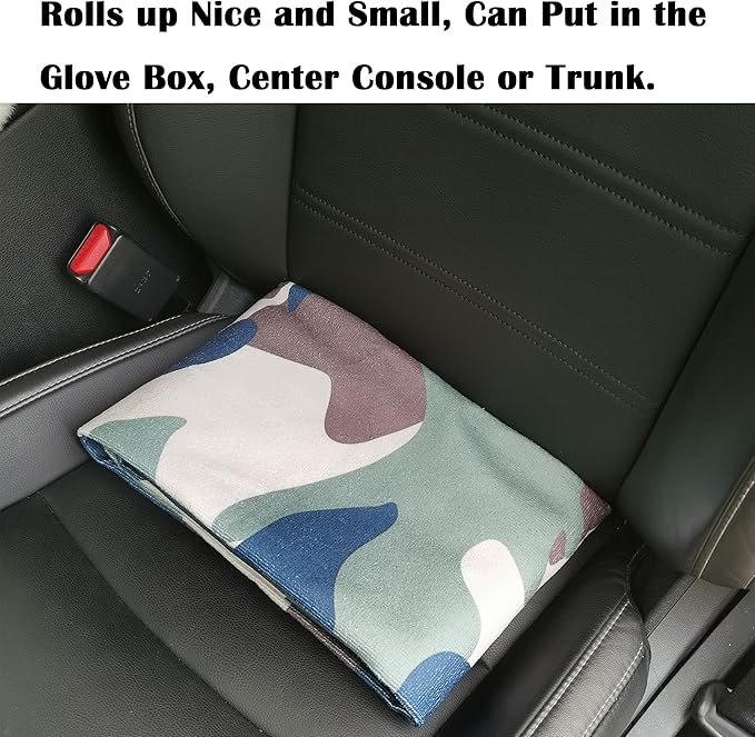 Car Seat Cover Protector Front Seats,for Gym Workout,Running,Swimming,Beach and Hiking,Waterproof Sweat Towel Bucket Seat Covers for Cars SUV Trucks (Camouflage, 2Pcs)