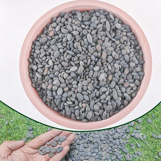 2.4lb River Rocks Pebbles for Plants & Succulents, Decorative Outdoor Landscaping & Aquarium Garden Rocks
